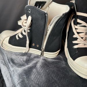 Rick Owen’s DRKSHDW Cotton High Top SNEAKERS